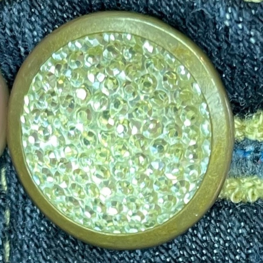 CP Jeans Indigo Rise Dark Wash Crystal Embellished Skinny Jeans - Picture 5 of 13